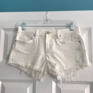 Blank NYC white denim shorts